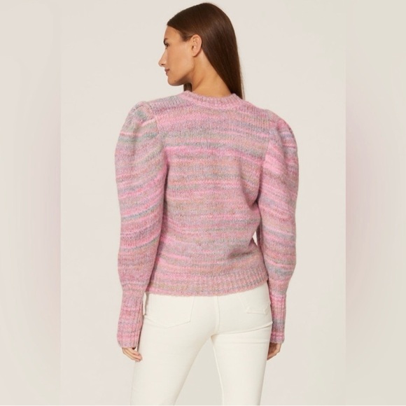 LoveShackFancy Sweaters - Love Shack Fancy Women’s multicolor Pink Puff Sleeve Sweater